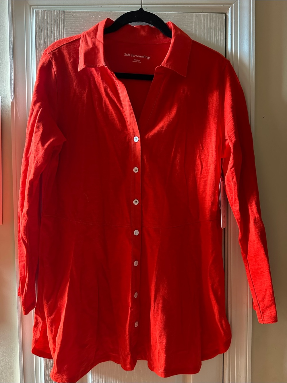 Soft Surroundings Vibrant Red Casual Top